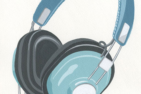 Illustration headphones